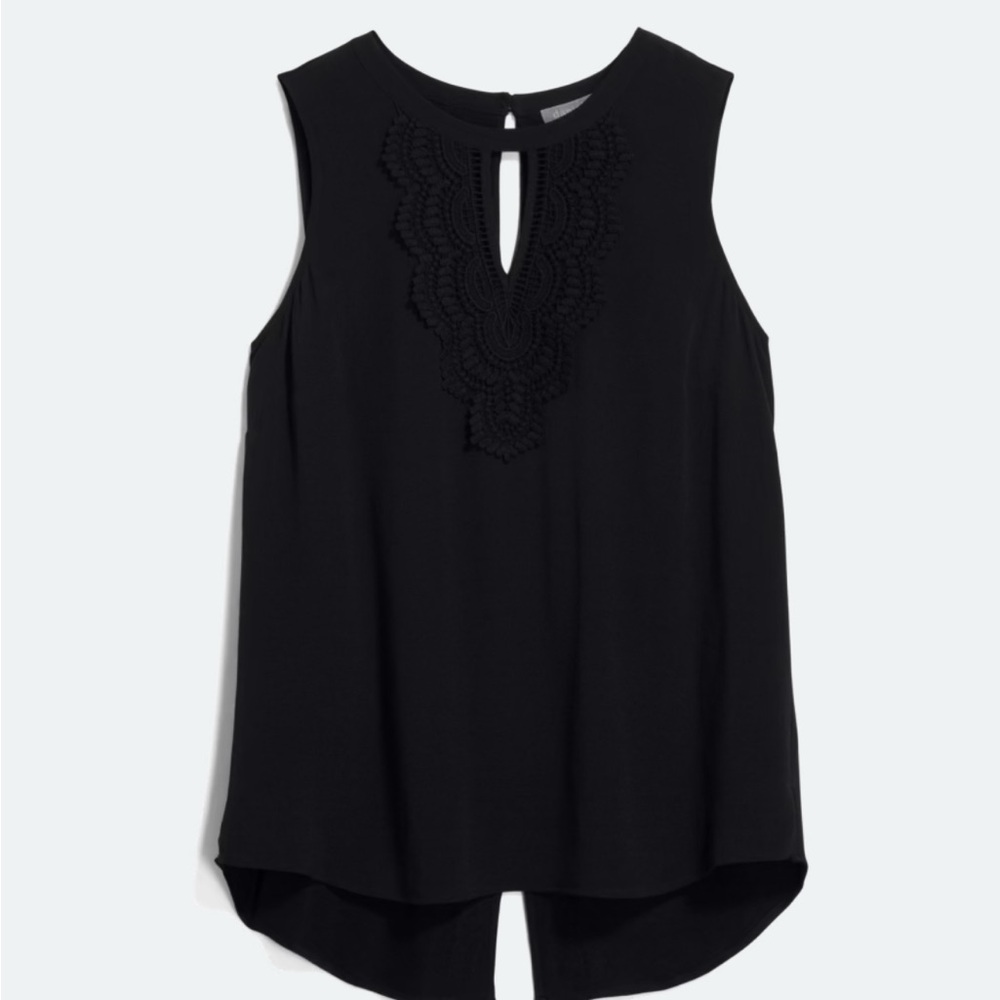 Daniel Rainn Quin Keyhole Crochet Blouse